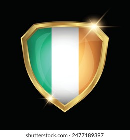 Logotipo del Escudo Dorado de la bandera de Irlanda