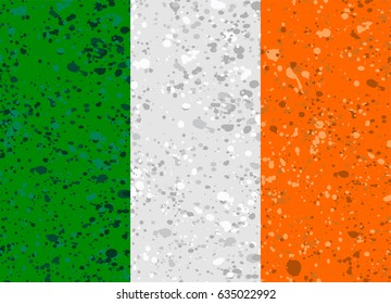 ireland flag grunge illustration