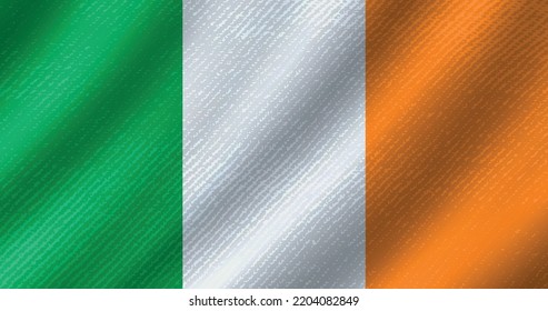 Ireland flag with grunge texture.