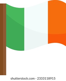 Ireland Flag Icon image. Suitable for mobile application.