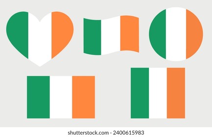 Icono de la bandera de Irlanda. Ilustración vectorial de un elemento de la nación de Irlanda.