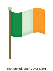 ireland flag icon on white background