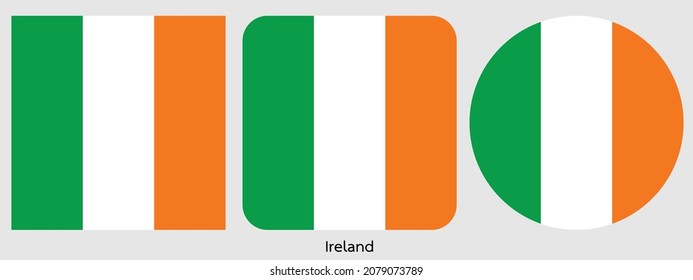 Ireland flag icon set . icons collection