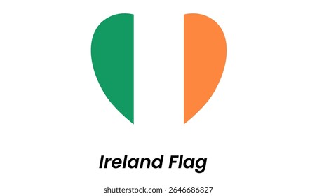 Ireland flag icon with vertical green, white, and orange stripes in flat vector style.