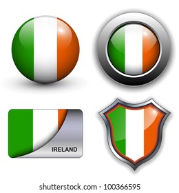 Tema de iconos de la bandera de Irlanda.