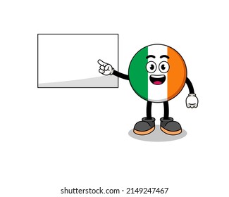 ireland flag illustration doing a presentation , character design
