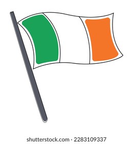 Ireland Flag illustration vector graphic perfect for decoration