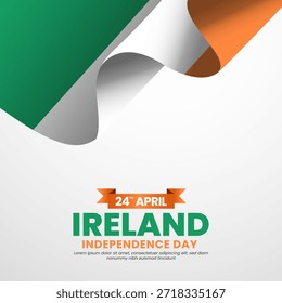 Bandera de Irlanda para el fondo cuadrado del Anuncio del día de la independencia con la bandera realista