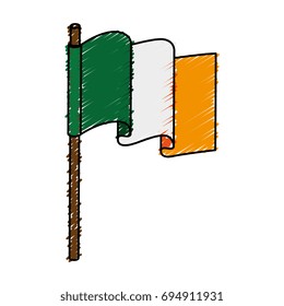 ireland flag isolated icon
