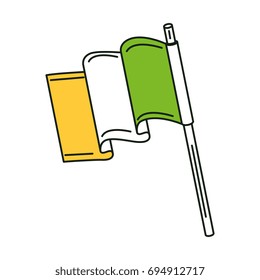 ireland flag isolated icon