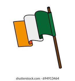 ireland flag isolated icon