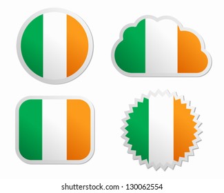 Ireland flag labels
