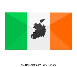 ireland flag mail post post letter document image vector