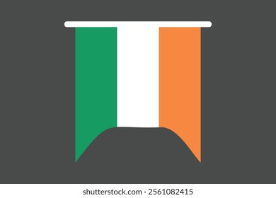 Ireland flag, The flag of Ireland, Flag of Ireland national country symbol illustration Vector, Rectangle Ireland flag illustration, Flat vector illustration
