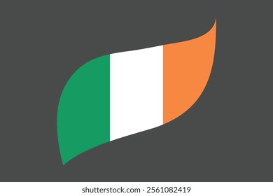 Ireland flag, The flag of Ireland, Flag of Ireland national country symbol illustration Vector, Rectangle Ireland flag illustration, Flat vector illustration
