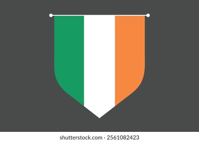 Ireland flag, The flag of Ireland, Flag of Ireland national country symbol illustration Vector, Rectangle Ireland flag illustration, Flat vector illustration
