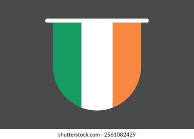 Ireland flag, The flag of Ireland, Flag of Ireland national country symbol illustration Vector, Rectangle Ireland flag illustration, Flat vector illustration
