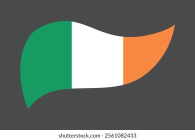 Ireland flag, The flag of Ireland, Flag of Ireland national country symbol illustration Vector, Rectangle Ireland flag illustration, Flat vector illustration
