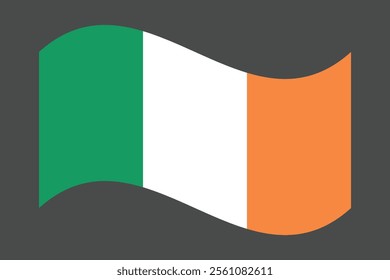 Ireland flag, The flag of Ireland, Flag of Ireland national country symbol illustration Vector, Rectangle Ireland flag illustration, Flat vector illustration
