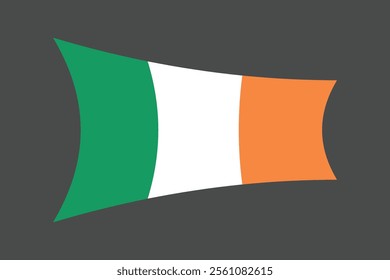 Ireland flag, The flag of Ireland, Flag of Ireland national country symbol illustration Vector, Rectangle Ireland flag illustration, Flat vector illustration
