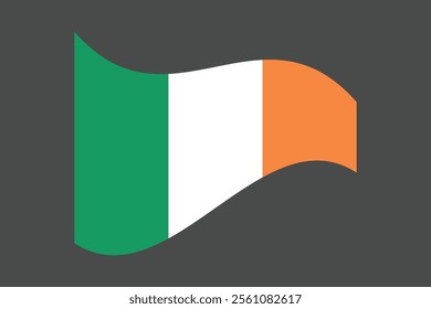 Ireland flag, The flag of Ireland, Flag of Ireland national country symbol illustration Vector, Rectangle Ireland flag illustration, Flat vector illustration
