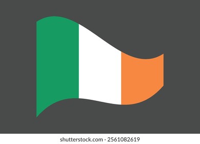 Ireland flag, The flag of Ireland, Flag of Ireland national country symbol illustration Vector, Rectangle Ireland flag illustration, Flat vector illustration
