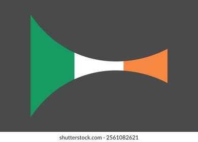 Ireland flag, The flag of Ireland, Flag of Ireland national country symbol illustration Vector, Rectangle Ireland flag illustration, Flat vector illustration
