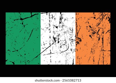 Ireland flag, The flag of Ireland, Flag of Ireland national country symbol illustration Vector, Rectangle Ireland flag illustration, Flat vector illustration
