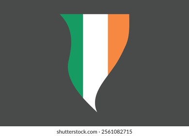 Ireland flag, The flag of Ireland, Flag of Ireland national country symbol illustration Vector, Rectangle Ireland flag illustration, Flat vector illustration
