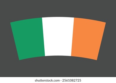 Ireland flag, The flag of Ireland, Flag of Ireland national country symbol illustration Vector, Rectangle Ireland flag illustration, Flat vector illustration
