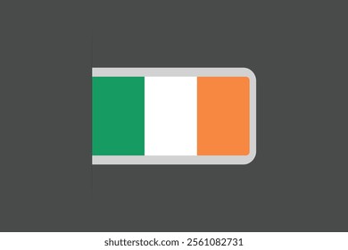 Ireland flag, The flag of Ireland, Flag of Ireland national country symbol illustration Vector, Rectangle Ireland flag illustration, Flat vector illustration
