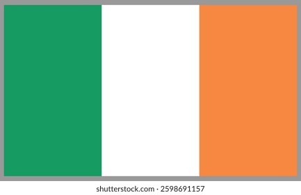 Ireland flag, Ireland national flag. Vector.