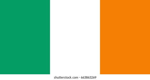 Ireland flag. National flag of Ireland, vector