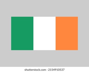 Ireland flag, official colors and proportion. Vector illustration.