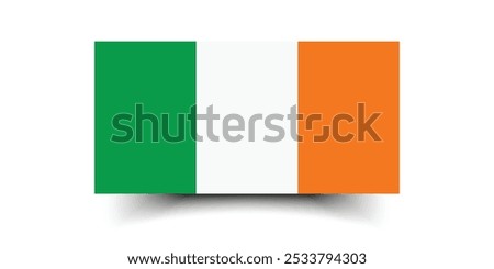 Ireland flag official colors and proportion digital vector illustration