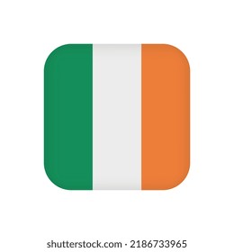 Ireland flag, official colors. Vector illustration.