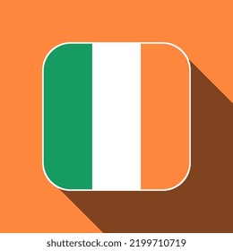 Ireland flag, official colors. Vector illustration.