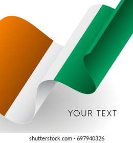 Ireland flag. Patriotic design. Vector illustration.