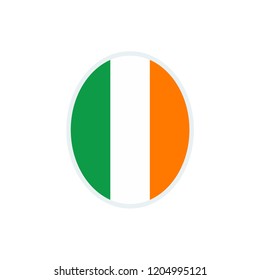 Ireland flag. Ireland round flag.