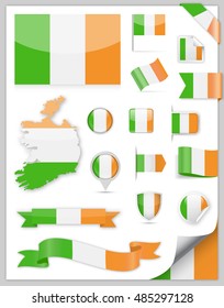 Ireland Flag Set - Vector Collection
