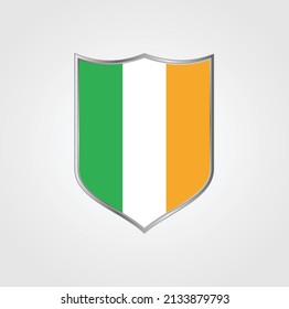 Ireland Flag with Shield Frame
