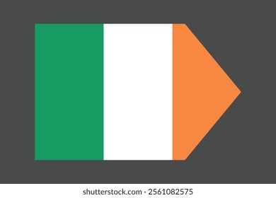 Ireland flag sign, Ireland flag vector graphic, Ireland country flag is a symbol of freedom, National Ireland flag, vector illustration
