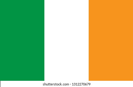 Ireland flag. Simple vector Ireland flag