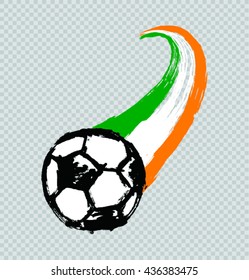 Ireland flag with soccer ball