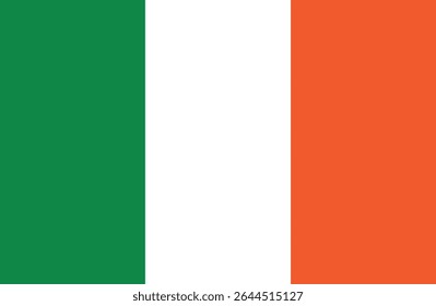 vetor de bandeira da irlanda, bandeira da irlanda