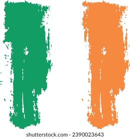 Ireland Flag Vector Aesthetic Paint Spill