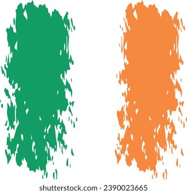 Ireland Flag Vector Aesthetic Paint Scratches