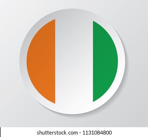 ireland flag vector circle round shape