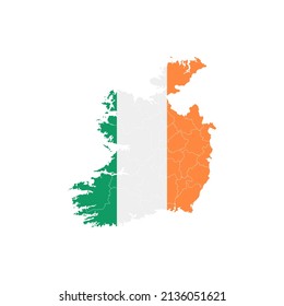 Ireland flag vector graphic. Rectangle Irish flag illustration. Ireland country flag is a symbol of freedom, patriotism and independence.