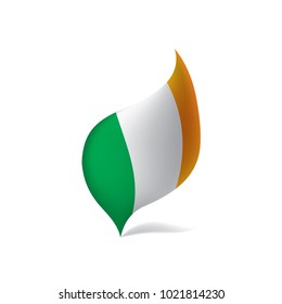 Ireland flag, vector illustration